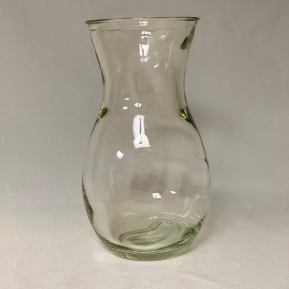 Hand blown Glass Green Tint Flower Vase Custom Crafted Artisan Home Decor Accent - Picture 1 of 10